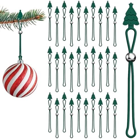 30pcs Christmas Ornament Hooks, Christmas Green Silicone Decorations, for Hanging Ornaments Wreaths Stockings Holiday Decor - Image 7