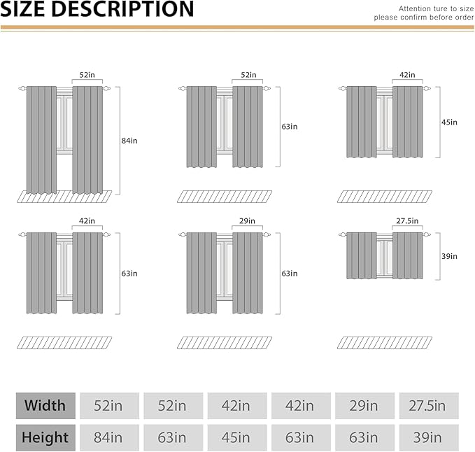 Farmhouse Sage Eucalyptus Botanical Leaves Floral Window Curtains Wooden Watercolor Wooden Flower Plant Wildflower Curtain Drapes Herb Curtains for Bedroom Living Room Treatment 42Wx63H Inch