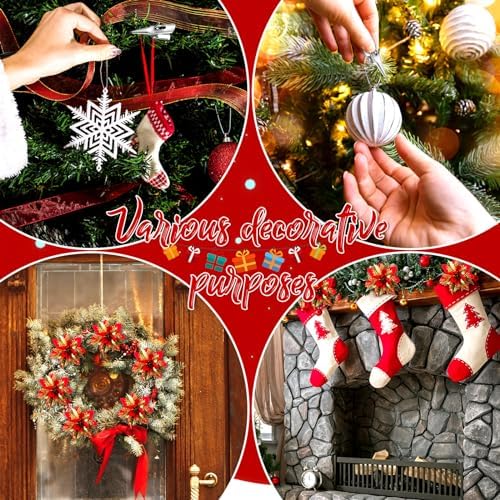 Zeyune 100 Pcs Metal Clips Christmas Ornament 1.18 Inch Alligator Clamps - Image 7