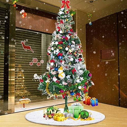 Christmas Tree Skirt - 36 inches White Christmas Tree Skirt, High-End Soft Classic Fluffy Faux Fur Tree Skirt for Xmas Tree Decorations and Ornaments - Image 7