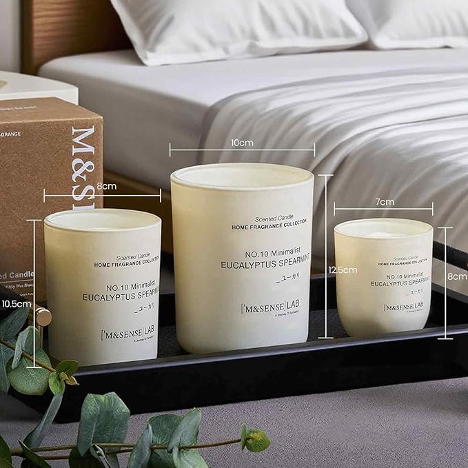 M&SENSE Natural Soy Candle| Bamboo Stream | 5.3 oz | Mini Spring Scented Candles for Relaxation, Valentines Day Gift, Home Décor | for Bedroom, Office, Party Small