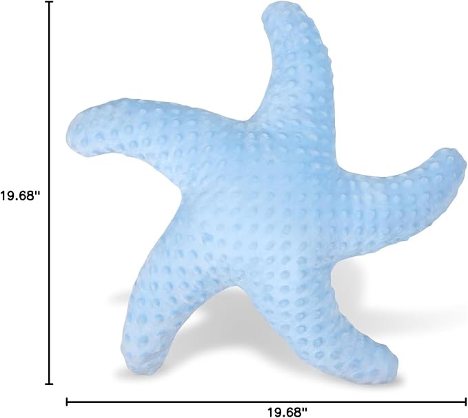 Marble Empire Starfish Pillow for Couch and Bed, Coastal Decor Throw Pillow, Ocean Beach Theme Accent Pillow for Living Room(Blue)