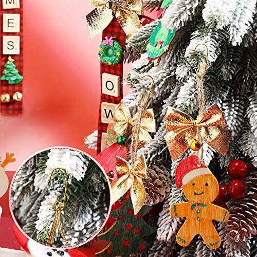 Hotop 120 Pcs Halloween Ornament Hooks Gold Silver Ornament Hangers - Image 6