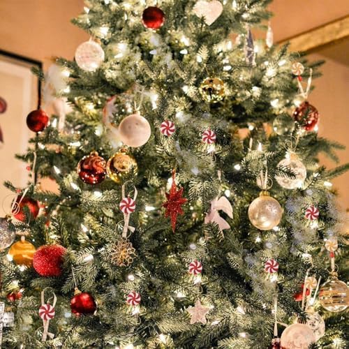 INCREWAY Christmas Ornament 30PCS S-Shaped Hangers, Christmas Decoration Hanger, Metal Hooks Lollipop Decor Hooks, Red - Image 6