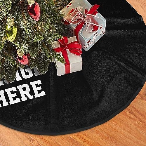 Custom Christmas Tree Skirt Add Photo Text Logo, Personalized Xmas Large Tree Mat, New Year Festive Holiday Party Decorations 30" inches - Image 7