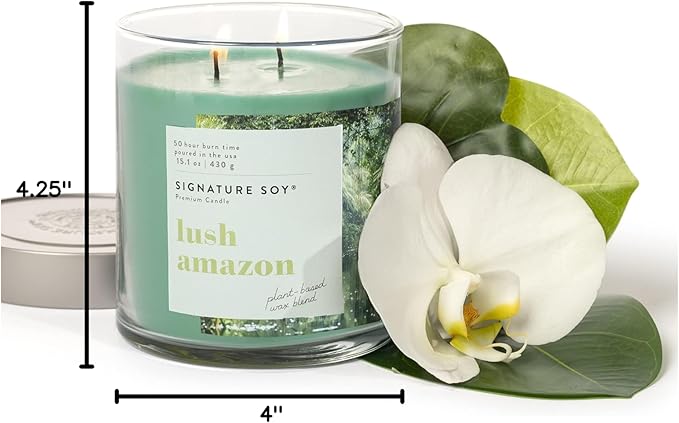 Signature Soy Lidded Lush Amazon Scented Candle