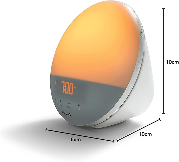 Philips SmartSleep Wake-up Light, Colored Sunrise and Sunset Simulation, 5 Natural Sounds, FM Radio & Reading Lamp, Tap Snooze, HF3520/60 - Image 8