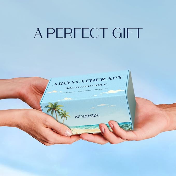 Summer Scented Candles Gifts for Women, Soy Candle Gift Set, 2 Pack Fresh Summer Aromatherapy Candles for Relaxing & Home Decor