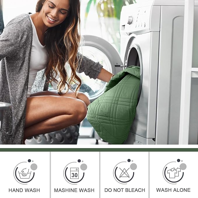 TAOCOCO 100% Waterproof Recliner Chair Cover, Non Slip Recliner Covers for Reclining Chair with Pocket, Washable Reclining Chair Cover Furniture Protector for Kids, Pets(Recliner Chair, Vine Green)