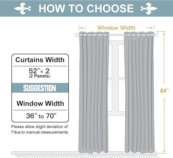 ChrisDowa 100% Blackout Curtains for Bedroom with Black Liner, 2 Thick Layers Total Blackout Thermal Insulated Grommet Window Curtains 2 Panels Set (Royal Purple, 52 x 84 Inch)