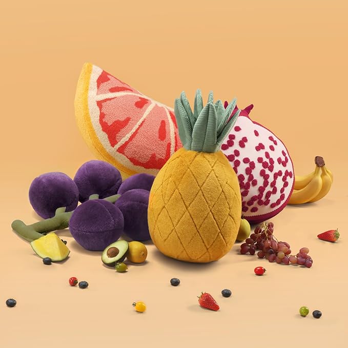 Phantoscope Fruit Shaped Pillows Series Pineapple Shaped Throw Pillow, Fun Home Decor of Fruit Themed Shaped Cushions, Decorative Shaped Pillow for Couch Bed and Chair, Yellow,9.5 x11.5 Inches