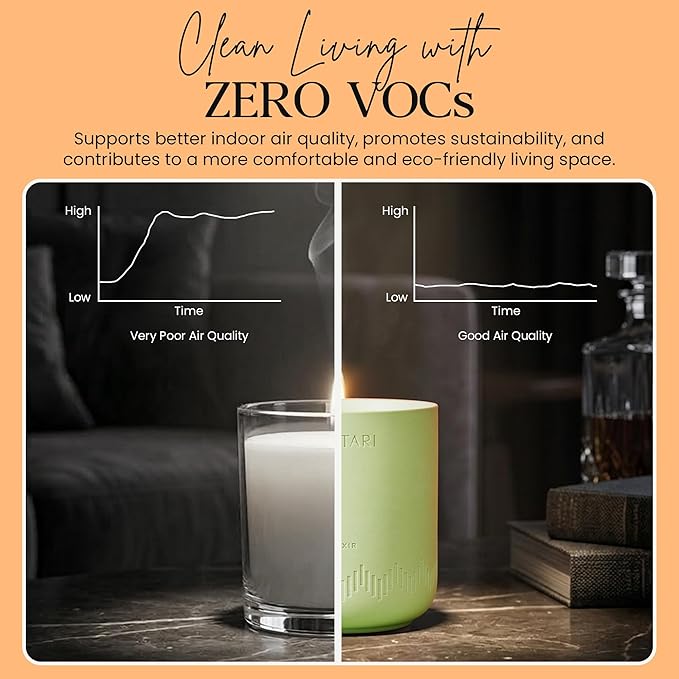 CAFTARI Luxury Aromatherapy Candle | Bergamot, Mandarin & Tea Accord Scented | 60 Hour Burn | Clean Coconut Soy Wax | Vegan, Gift-Ready Candle for Uplifted Mood, Energy & Home Spa Feel | Elixir