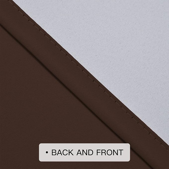 COSVIYA Curtains & Drapes Ombre Brown Curtains 63 inch Long 2 Panels Set, Grommet Room Darkening Light Blocking Insulated Thermal Gradient Window Panels for Bedroom/Living Room,70x63 inches