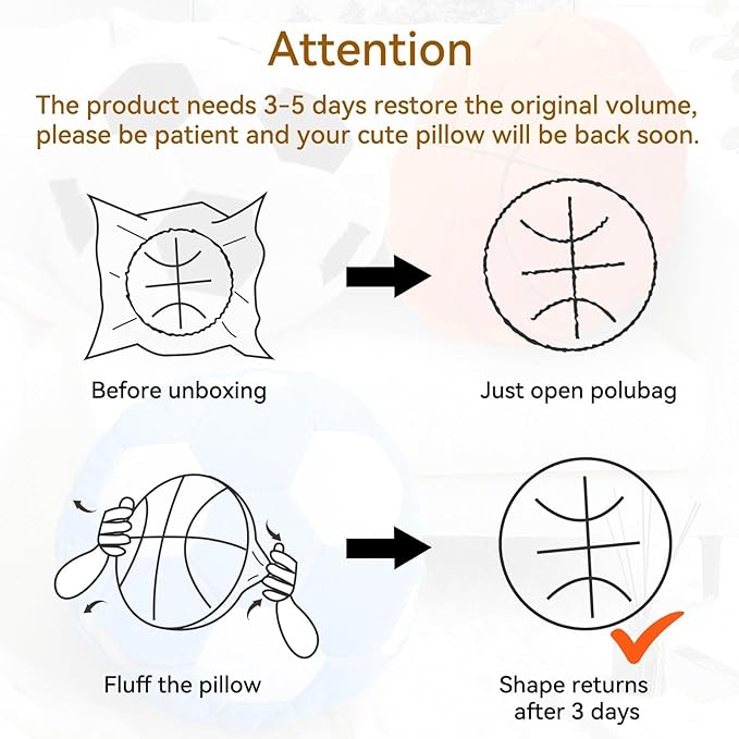 Blue Soccer Pillow Fluffy Soccer Ball Throw Pillow for Bedroom Decor Soft Sports Themed Room Accent Perfect for Soccer Decorations Easter Gifts 15.7 Inches