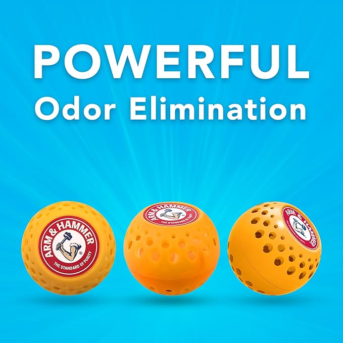 Arm & Hammer OdorBusterz?? Odor Eliminator Balls, Clean Burst, 10 Count ?€? Baking Soda Odor Control for Closets, Drawers, Hampers & Small Spaces