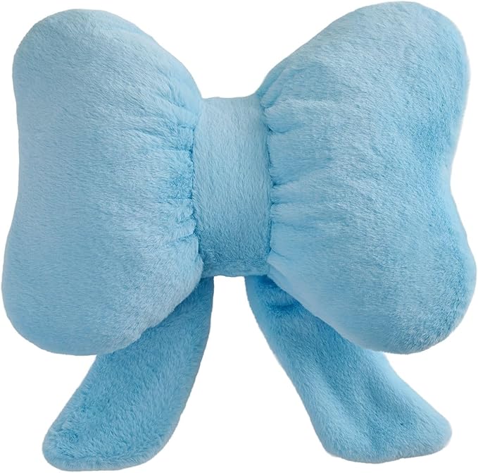 Bow Pillow Throw Pillows Butterfly Shaped Decorative Cute Pillows for Bed Sofa Cute Home Decor,Blue 10 * 8inch