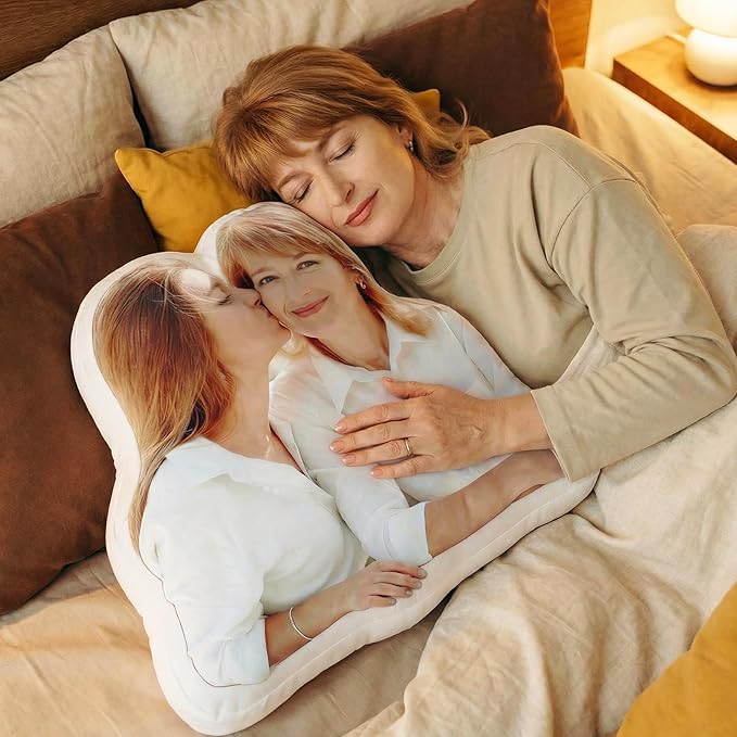 Mothers Day Personalized Pillows Women/Men Gifts - Custom Photo Gifts for Friends, Birthday for Women Family Keepsake Pillow