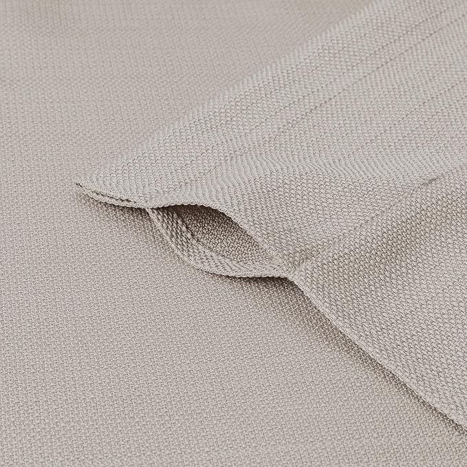 Chyhomenyc Curtains 54 Inch Length 2 Panels, Faux Linen Textured Semi Sheer Light Filtering Soft Airy Rod Pocket Window Treatment Drapes for Living Room Bedroom, Each 30 Wx54 L, Moon Beige