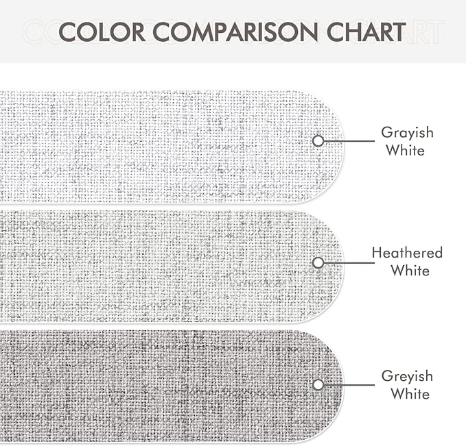 MIULEE 90 Inches Curtains for Bedroom 100% Blackout Thermal Insulated Heathered White Grommet Room Darkening Drapes Luxury Decor for Living Room Nursery 52 x 90 Inch (2 Panels)