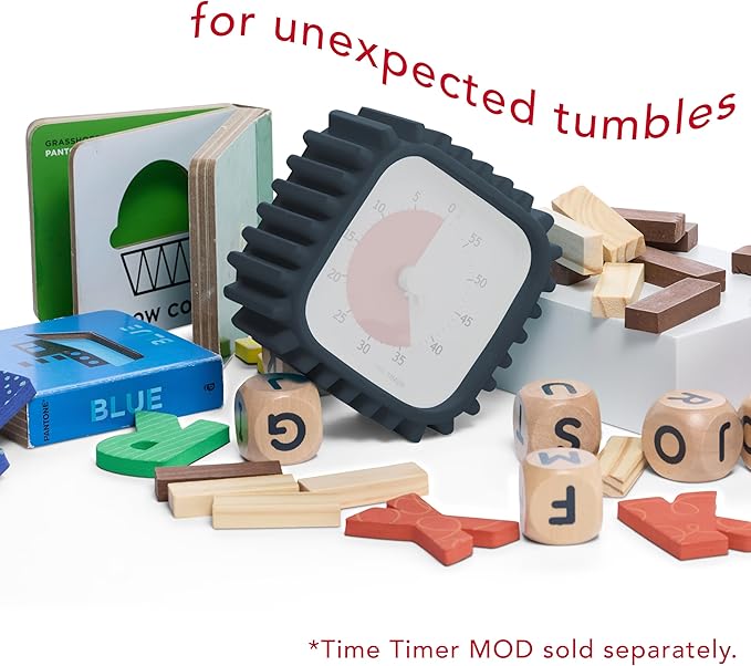Time Timer Tread Protective Removable Case for MOD Visual Timer ?€? Charcoal Silicone Cover for Drop Protection ?€? Fun & Tough, Tire Design for Classrooms, Kids, Special Needs, and Gifts