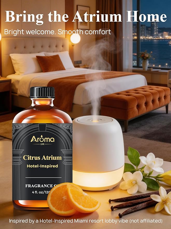 Citrus Atrium — A Hotel-Inspired Diffuser Oil, Inspired by The 1 Hotel Miami Scent - My Way Diffuser Oil Fragrance Oil for Ultrasonic and Waterless Diffusers and Crafting
