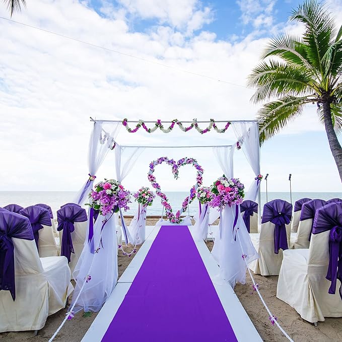 Shappy Purple Carpet Runner Rug for Party 55gsm Thickness with Carpet Tape Hallway Rug for Graduate Wedding Party Dance Floor Outdoor Accessories(2.6 x 30 Feet)