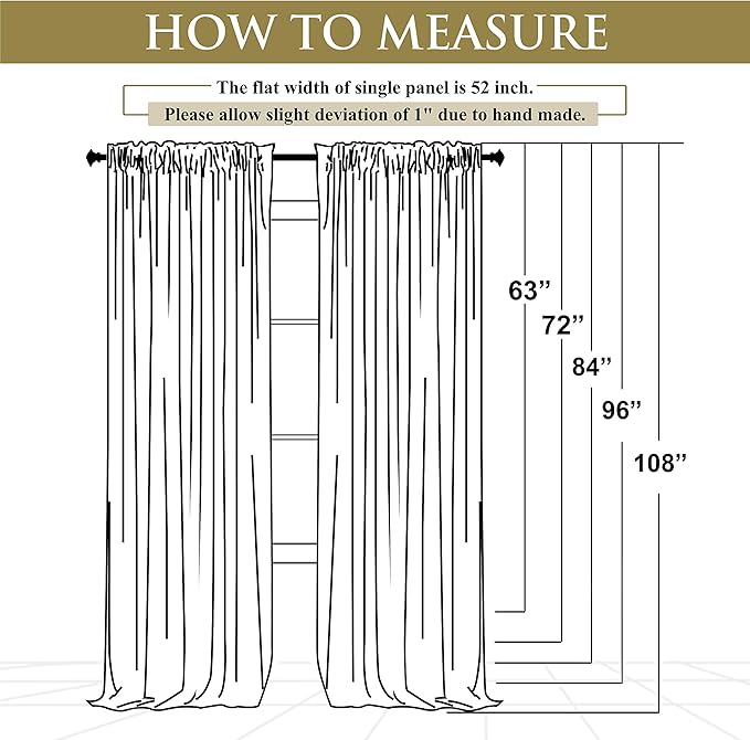 StangH Extra Long Emerald Green Velvet Curtains - Blackout Velvet Curtain Panels Thermal Insulated Privacy Protect for Parlor/Gallery, W52 x L108 inches, 2 Panels
