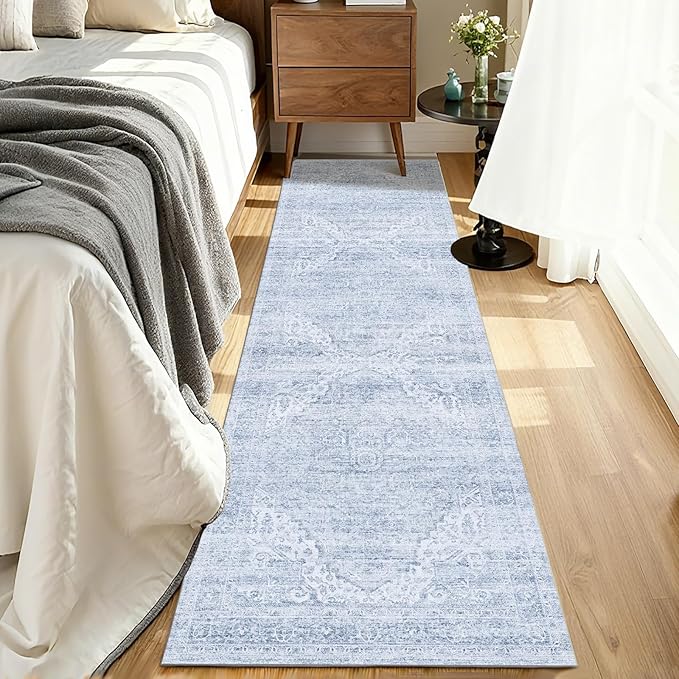 Hallway Runner Rugs for 2x10 Long Rug Runners,Non-Slip Washable Kitchen Runner Rug,Vintage Stain Resistant Floor Carpet Rugs for Living Room,Bedroom,Hallways,Entryway