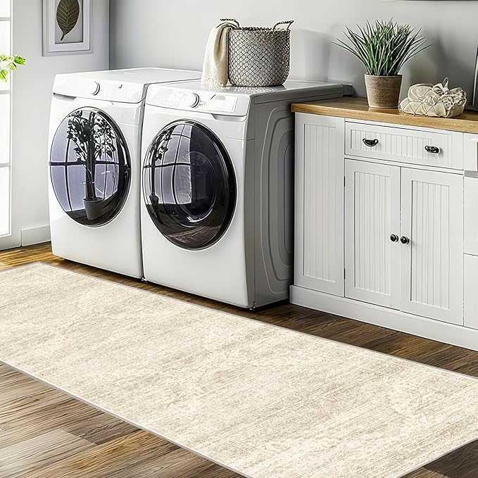 Washable Runner Rugs for Hallway 2x6 Rug Runners,Boho Vintage Kitchen Runner Rugs,Ultra-Thin Entryway Runner,Non-Slip Backing Carpet for Hallways,Bedroom,Bathroom,Laundry Room