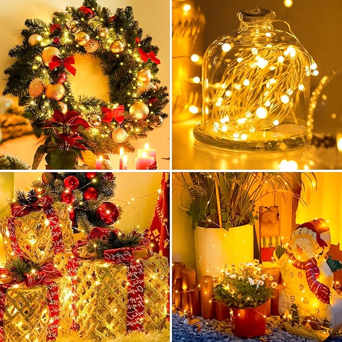 20 Pack Fairy Lights Battery Operated - 7ft 20 Led Twinkle Lights 3 Modes, Bulk Mini String Lights Waterproof for Mason Jars Vases DIY Party Wedding Mothers Day Decoration-Warm White