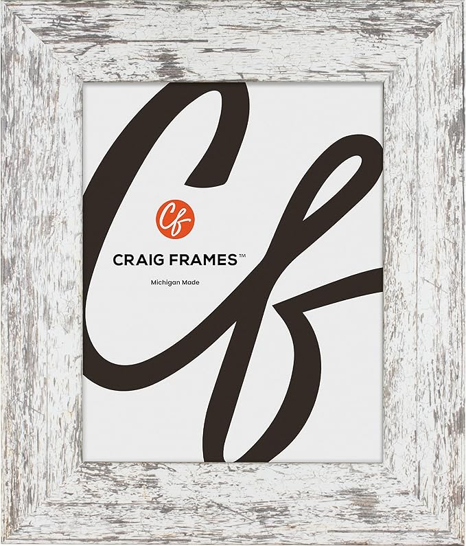 Craig Frames American Barn, 18x23 Picture Frame, Faux Barnwood, White