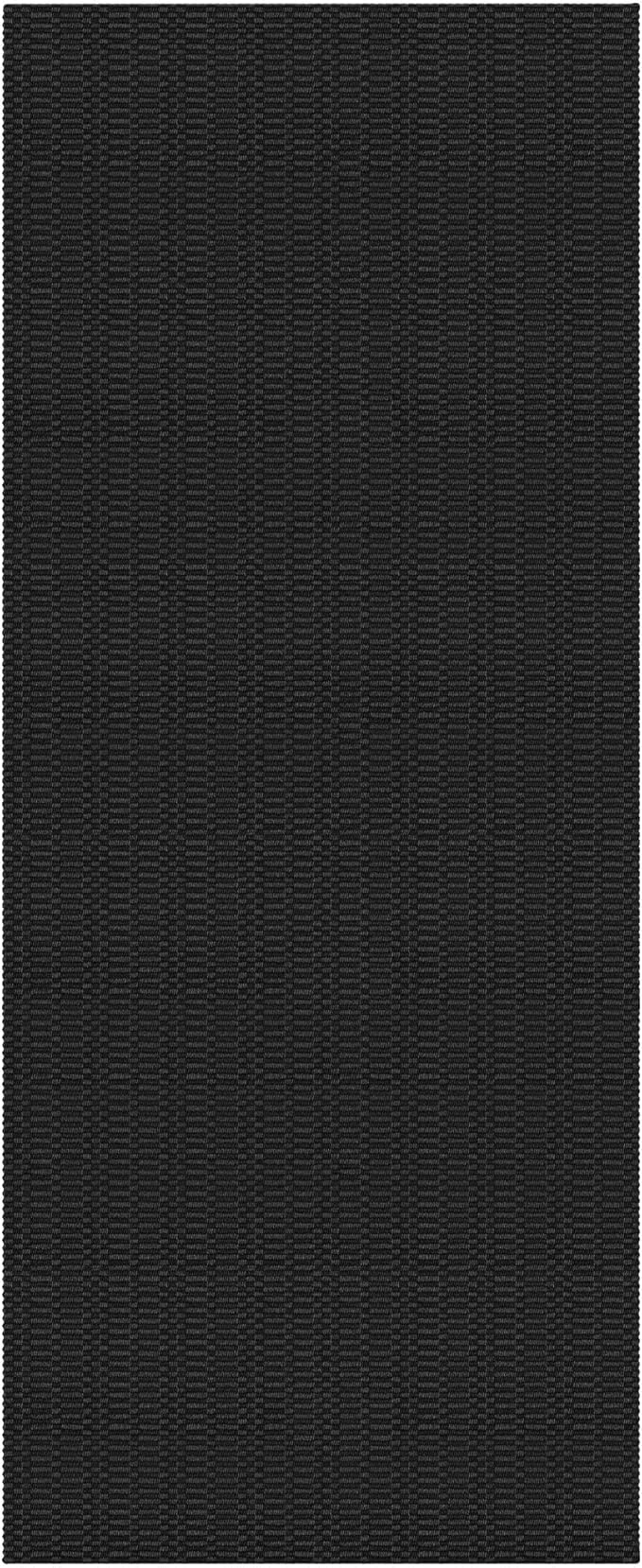 KOZYFLY Washable Runner Rug 2x5 Ft Runners for Hallways Rubber Backed Throw Rug, Braided Cotton Entryway Runner Indoor, Carpet Runners for Hallway Kitchen Entryway Bedroom, Black/Grey