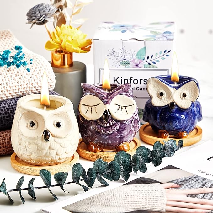 Scented Candles - Lavender Candle Gift Set for Women, Birthday Presents with Marbling Gift Box