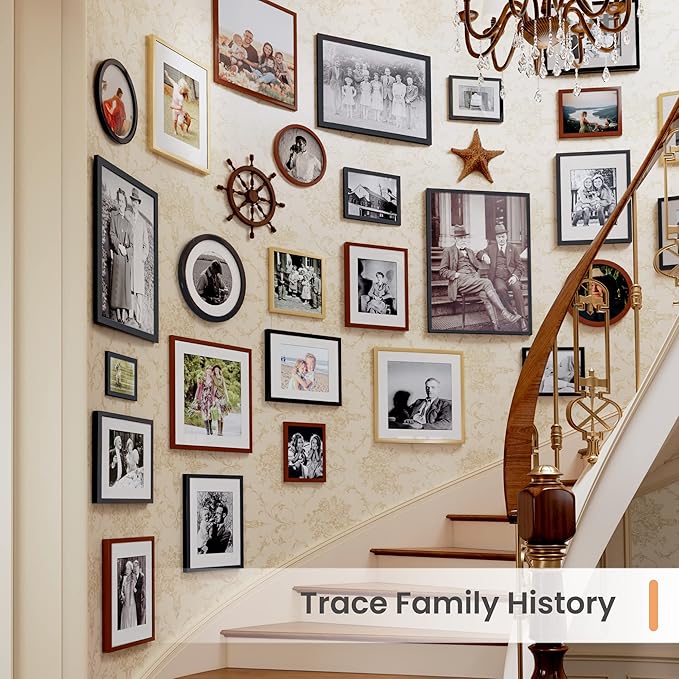 upsimples 16x24 Picture Frame, Display Pictures 14x20 with Mat or 16 x 24 Without, Wall Hanging Poster Frames, Black, 1 Pack
