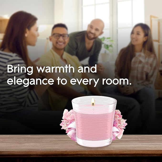 Glade 1-Wick Scented Candle Jar, Angel Whispers, Air Freshener Infused with Essential Oils, 4.08 Oz, 3 Count