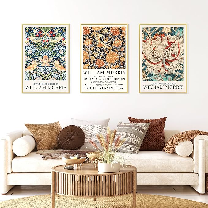 upsimples 20x30 Picture Frame Gold 3 Pack, Scratch-Proof Poster Frames 20 x 30 for Photo Gallery - Slide-In Strips, Horizontal or Vertical Wall Mounting