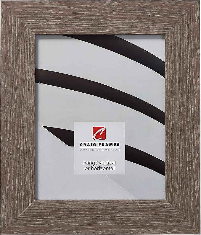 Craig Frames American Barn, Faux Barnwood Picture Frame, Farmhouse Grey, 24 x 24 Inch