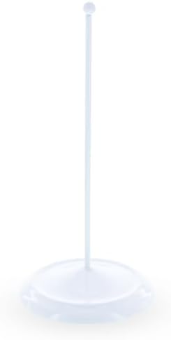 BestPysanky Upright White Metal Christmas Tree Topper Finial Stand Display Stand 7.2 Inches by BestPysanky