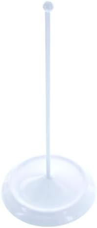 BestPysanky Upright White Metal Christmas Tree Topper Finial Stand Display Stand 7.2 Inches - Image 4