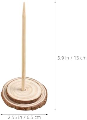Wakauto 4pcs Mini Tabletop Christmas Tree Stand, Wood Craft Tree Holder - Image 2