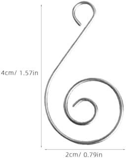 50pcs Silver Hooks for Christmas Tree Decoration Multifunctional Wrought Iron Hangers for Ornaments and Wreaths Easy to Install Heavy-Duty Design - Image 2
