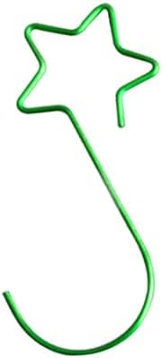 100 Pieces Star Shaped Christmas Ornament Hooks Christmas Tree Hangers Bauble Hooks Hanging Fasteners Made of Metal for Secure Hanging Suitable for Ho, Green - Image 2