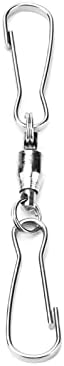 10 Pack Swivel Hook Stainless Steel 360 Rotating Wind Spinner Hooks Dual Clamp Holder for Bird Feeders Wind Chimes Spiral Ornaments Party Hanging Decor (Small Size 3.8x4.8cm) - Image 4