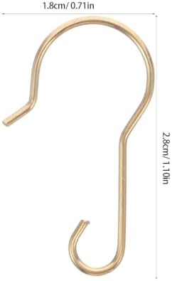 200pcs Golden Metal Ornament Hooks for Christmas Tree Decorations - Image 2
