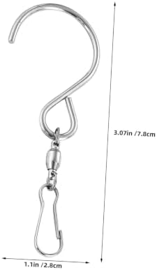 12pcs Stainless Steel Swivel S Hooks Rotation for Indoor Outdoor Garden Hanging Hooks Weather-Resistant Bird Feeder Hanger Clips for Wind Chimes Plant Baskets Spinner Ornaments - Image 2