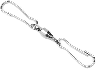 10 Pack Swivel Hook Stainless Steel 360 Rotating Wind Spinner Hooks Dual Clamp Holder for Bird Feeders Wind Chimes Spiral Ornaments Party Hanging Decor (Small Size 3.8x4.8cm) - Image 3