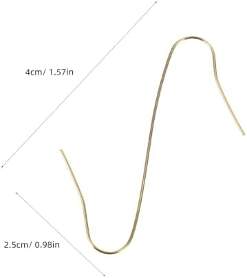 OUNONA 300pcs Christmas Bulb Hangers Hooks, Golden Wire Tree Ornament Hooks, Non-Slip Mini Decorative Hangers, Reusable Keepers for Balls and Keepsakes - Image 2