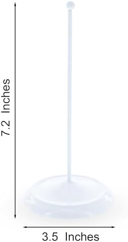 BestPysanky Upright White Metal Christmas Tree Topper Finial Stand Display Stand 7.2 Inches - Image 3