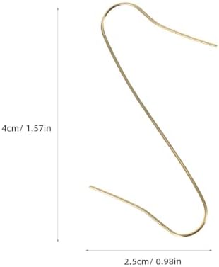 300pcs Christmas Decoration Hooks for Ornaments and Baubles, Mini Metal Wire S Hangers with Polished Golden Iron Finish, Tool-Free Installation and Scratch Prevention, - Image 2