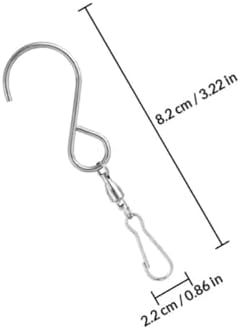 10 Pcs Stainless Steel Swivel Hook Clips for Wind Chimes - Image 2